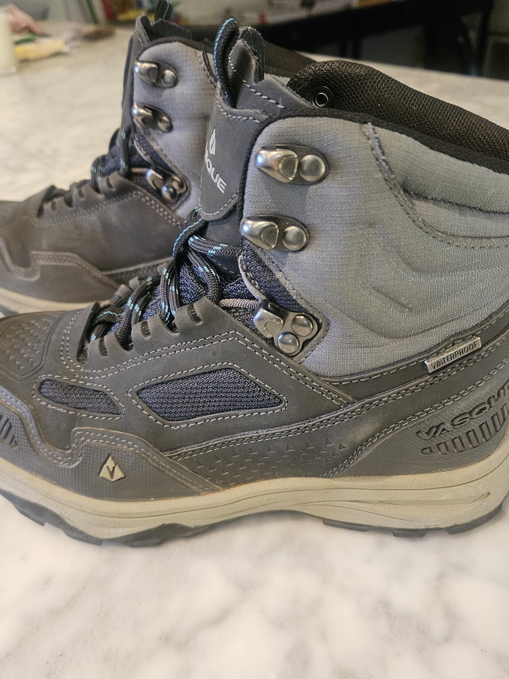 Vasque Gray and Black Waterproof Hiking Boots